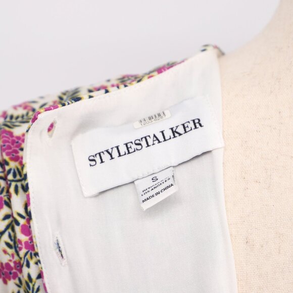 STYLESTALKER Moana Mini Dress Ruffles Cutout Back Floral Hourglass Size S - Picture 8 of 9